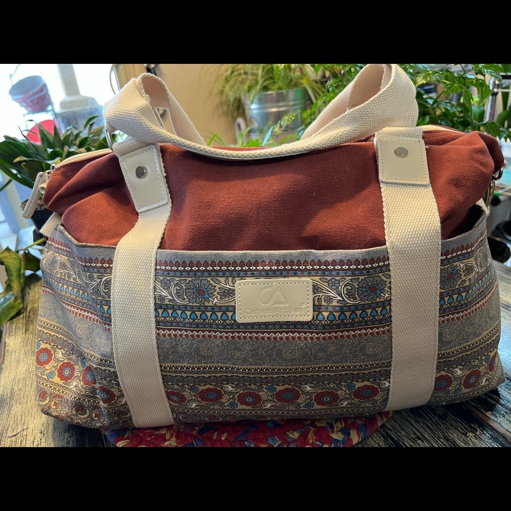 Canvas Artisan weekender bag EUC
